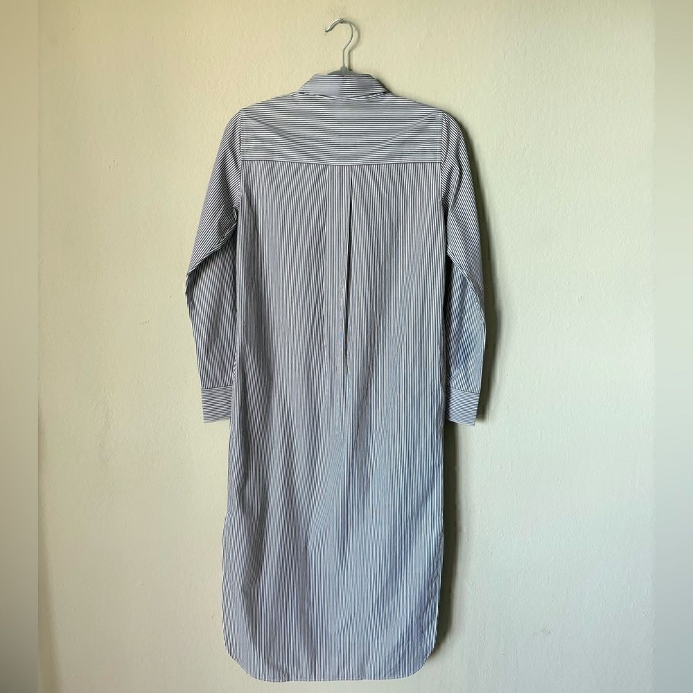 Everlane Shirt Midi Blue White Dress Long Sleeve Stripe Size XS - Picture 5 of 9